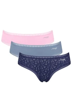 Damskie Sloggi Figi Hipster|Wielopaki Damskie - 3-pack figi damskie Go Crush Hipster 10219671-V004