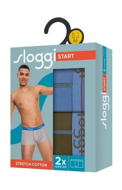 Sloggi 2-pak bokserki męskie bawełniane Start Hipster 10206968-0031