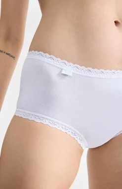 Damskie Sloggi Wielopaki Damskie|Figi Bawełniane - 3-pak figi damskie Lace Midi 10167198-0003
