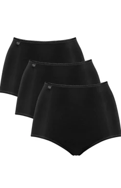 Damskie Sloggi Majtki Z Wysokim Stanem|Wielopaki Damskie - 3-pak figi damskie wysokie 24/7 Microfibre 10180854-0004