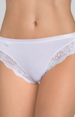 Sloggi Romance Tai białe figi damskie z koronką 10031895