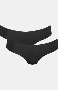 Sloggi stringi czarne dwupak Zero Microfibre 2.0 Hipstring 2P 10214636
