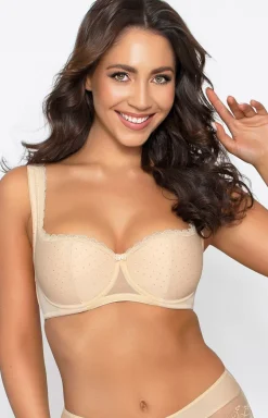 PariPari Lingerie Bielizna Plus Size|Biustonosze Usztywniane - ophia figi brazyijkie z wyoki tane beżowe