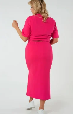 Spódnica damska maxi fuksja Stella