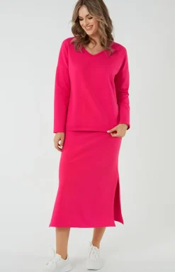 Spódnica damska maxi fuksja Stella