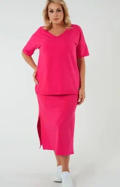 Spódnica damska maxi fuksja Stella