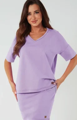 Italian Fashion Moda - pódnica daka ini liliowa tella