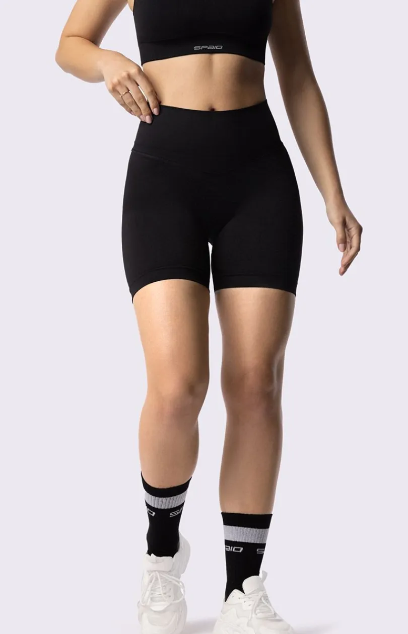 Damskie Spaio Legginsy|Kolarki Damskie - podenki portowe damkie czarne Adapt