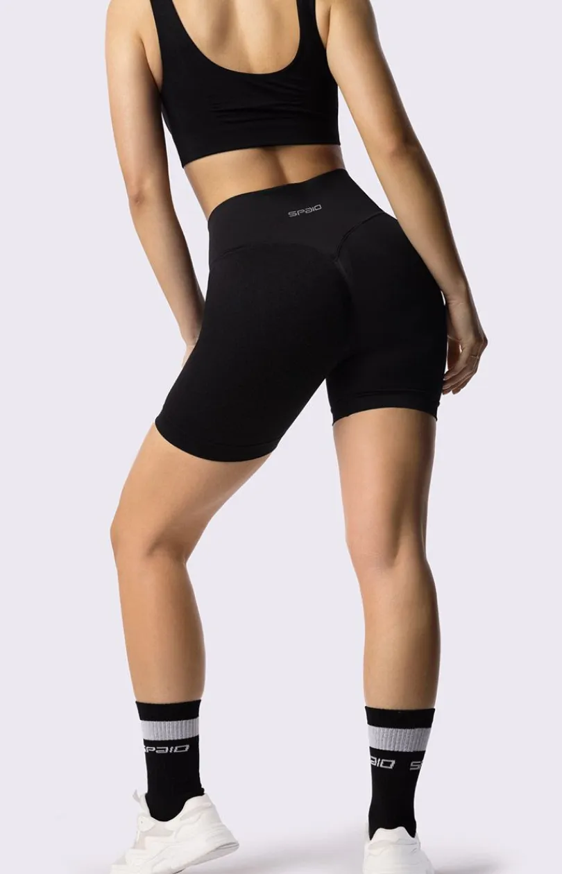 Damskie Spaio Legginsy|Kolarki Damskie - podenki portowe damkie czarne Adapt
