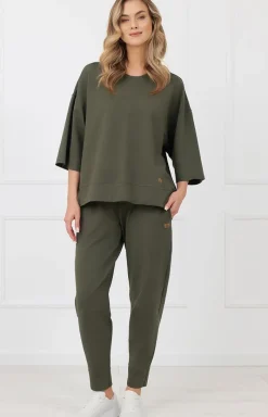 Damskie Italian Fashion Bielizna Homewear|Piżamy Damskie - podnie dreowe dakie Kaori