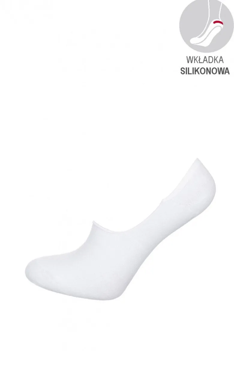 Stopki bawełniane damskie białe Footies 03