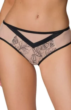 Stringi damskie beżowo-czarne Xanthe S-3900/4