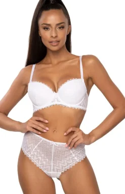 Damskie Mat Stringi Z Koronką|Stringi Damskie - Stringi damskie białe Elif S-02/