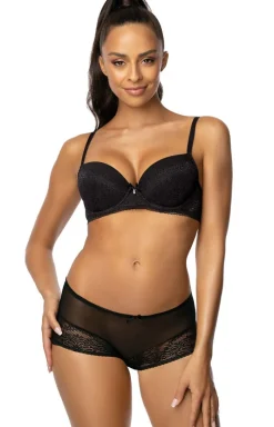Damskie Mat Stringi Damskie|Stringi Plus Size - Stringi damskie czarne Patrice S-0199/4