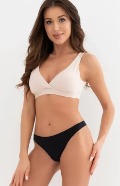 Damskie Italian Fashion Stringi Bezszwowe|Stringi Damskie - Stringi damskie czarne Sandra