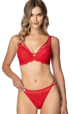 Stringi damskie czerwone Kisses S-4026/4