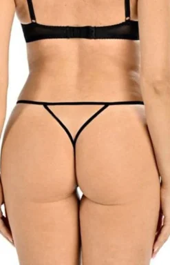 Stringi damskie koronkowe czarne Jane 3154