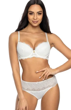 Stringi damskie koronkowe mleczne Evie S-3522/4