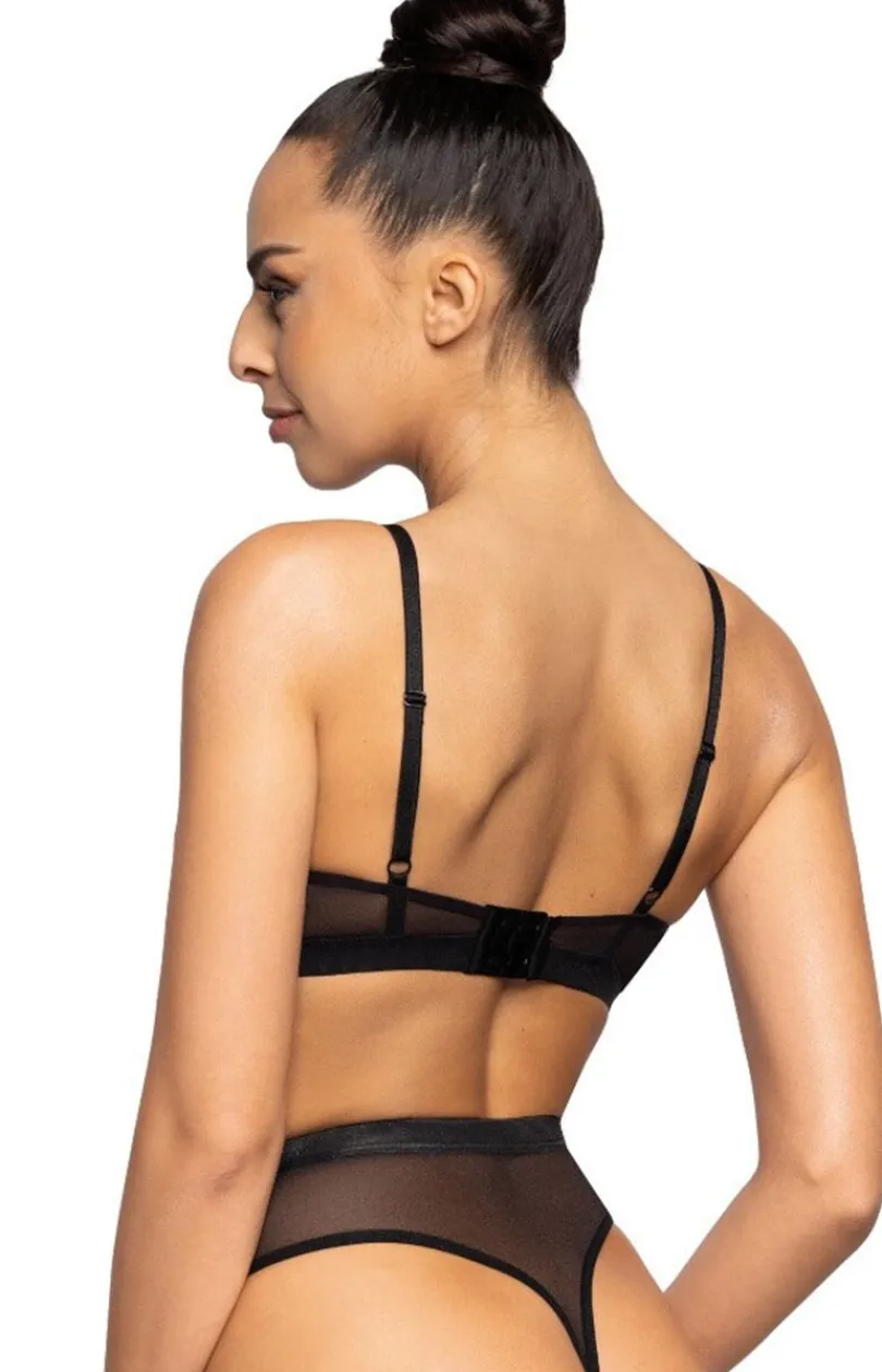 Damskie Mat Figi, Stringi, Panty|Stringi Damskie - Stringi z wysokim stanem czarne Aggie S-0193/4/1