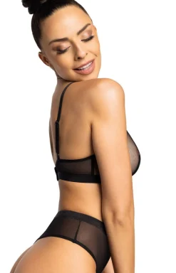 Damskie Mat Figi, Stringi, Panty|Stringi Damskie - Stringi z wysokim stanem czarne Aggie S-0193/4/1