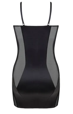 Sukienka czarna wetlook koszulka Kayla dress