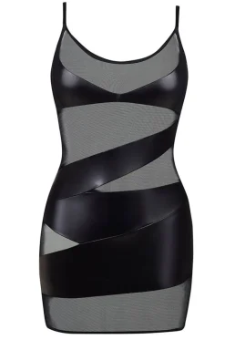 Sukienka czarna wetlook koszulka Kayla dress