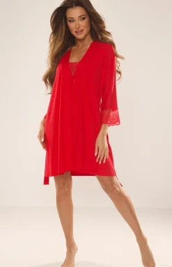 Szlafrok czerwony Fanny 342