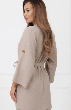 Damskie Italian Fashion Szlafroki Damskie|Szlafroki I Peniuary - Szafrok daski kiono z rękawe 3/4 Bono