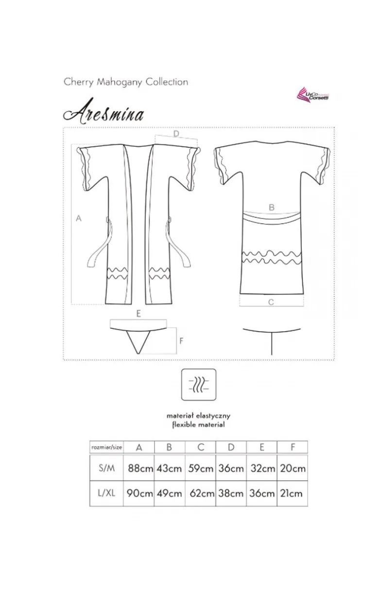 Szlafrok damski satynowy Aresmina LC 90564