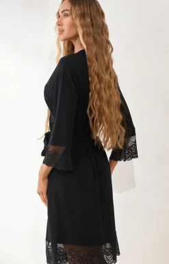 Wies-MANN Szlafroki I Peniuary|Bielizna Plus Size - zafrok daki z koronką Roeine