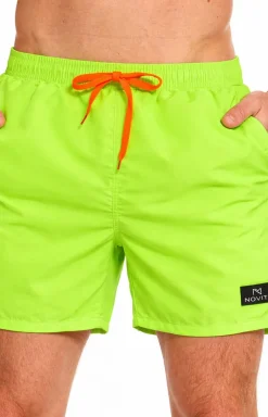 Szorty kąpielowe męskie w kolorze neonowy zielony KS006