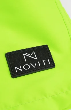 Szorty kąpielowe męskie w kolorze neonowy zielony KS006