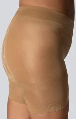 Damskie Mona Queen Size Majtki Z Nogawkami|Panty Damskie - Szorty modelujące plus size ciemnobeżowe Smoothwear