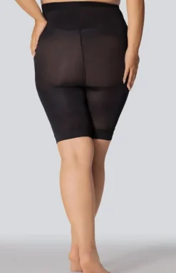 Damskie Mona Queen Size Majtki Z Nogawkami|Panty Damskie - Szorty wyszczuplające z wysokim stanem czarne Smoothwear
