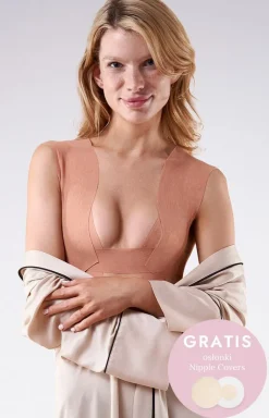 Julimex Osłonki Na Biust|Akcesoria Do Biustonoszy - Taśma do stylizacji biustu beżowa Secret Tape 5cm BA-20 + GRATIS osłonki