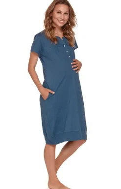 Damskie Doctor Nap Koszula Nocna Rozpinana|Bielizna Homewear - TCB.4348. Kozua nocna rozpinana na napy