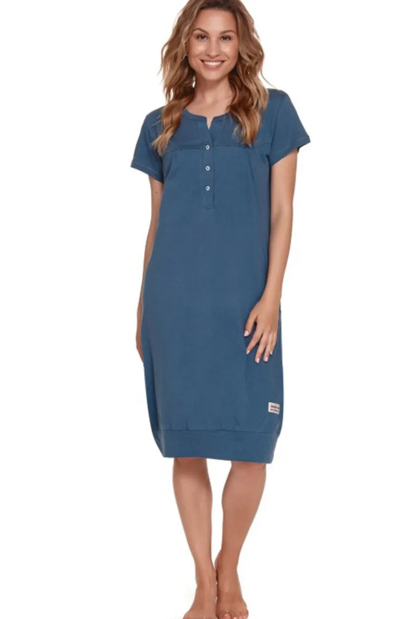 Damskie Doctor Nap Koszula Nocna Rozpinana|Bielizna Homewear - TCB.4348. Kozua nocna rozpinana na napy