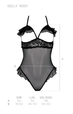 Passion Body|Body - Tiulowe czarne body Dolly