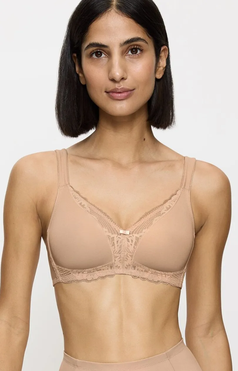 Triumph Biustonosz Bez Fiszbin|Bielizna Plus Size - biustonosz modelujący Modern Lace+Cotton 10207539-00EP