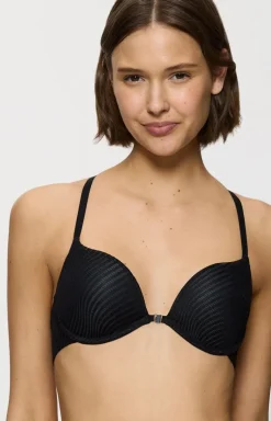 Triumph biustonosz push-up push-up zapinany z przodu czarny Harmony Spotlight WHUF 10217429