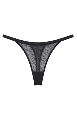 Triumph czarne koronkowe stringi Signature Sheer 10216494