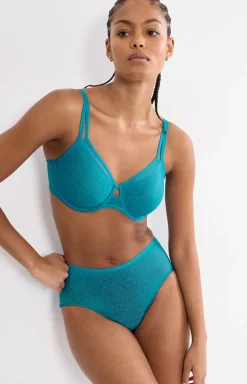 Triumph koronkowe figi damskie wysokie Signature Sheer Maxi EX 10215936-1802