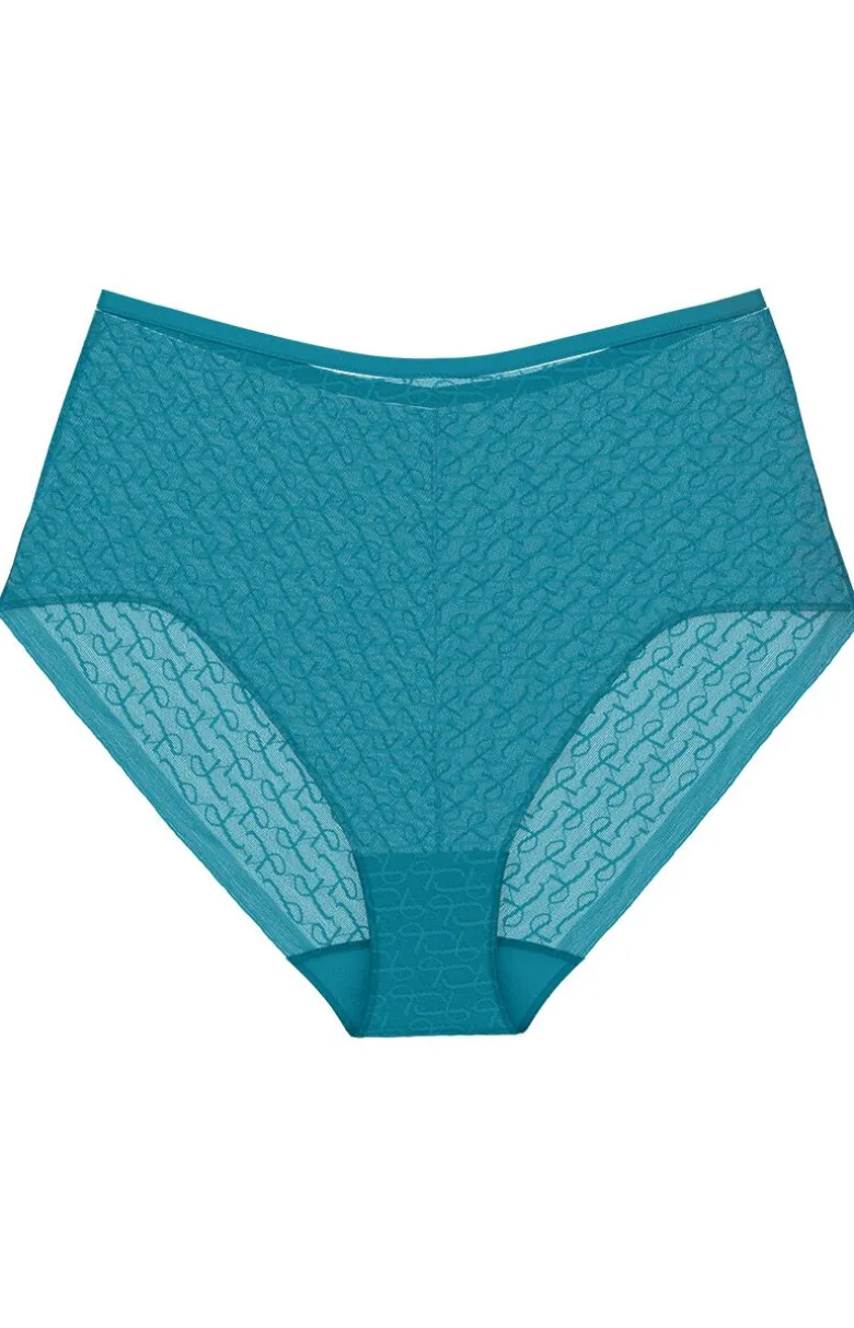 Triumph koronkowe figi damskie wysokie Signature Sheer Maxi EX 10215936-1802