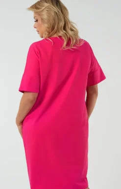 Damskie Italian Fashion Koszula Nocna Bawełniana|Moda - Tunika daka z krótki rękawe tella