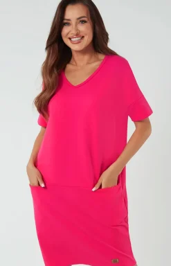 Damskie Italian Fashion Koszula Nocna Bawełniana|Moda - Tunika daka z krótki rękawe tella