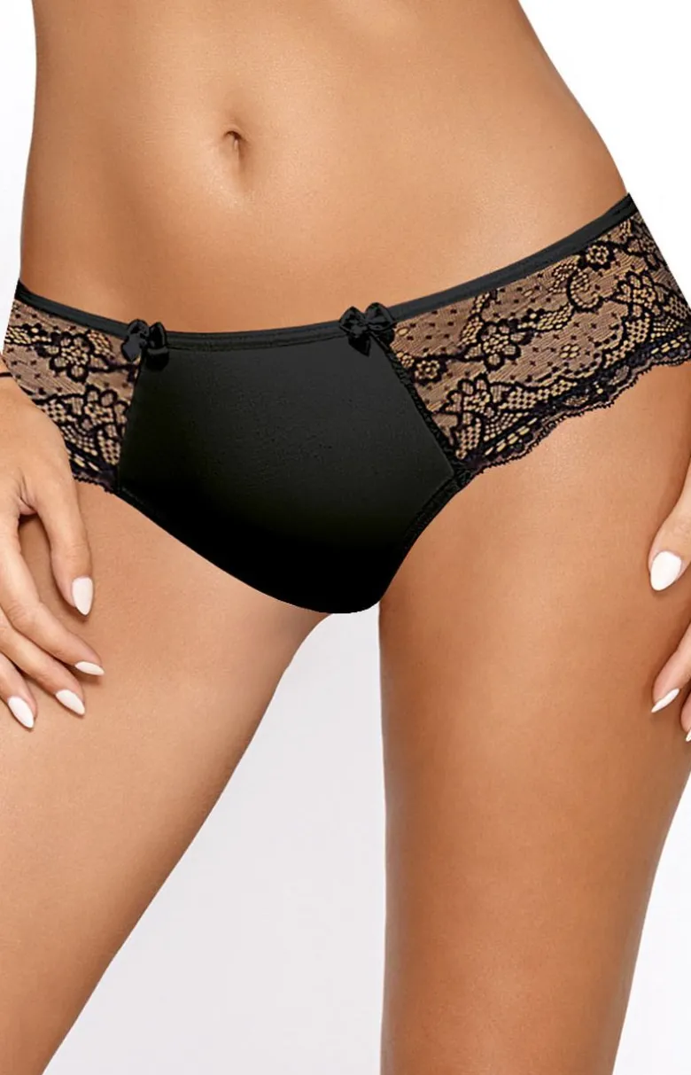 Vesta czarne stringi damskie