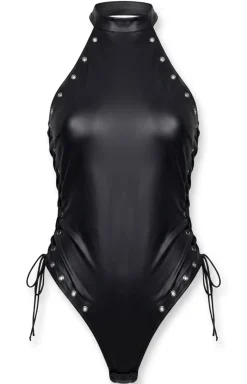 Glossy Dancewear & Clubwear|Kostiumy I Przebrania - Wetook czarne ateksowe body daskie Eieen