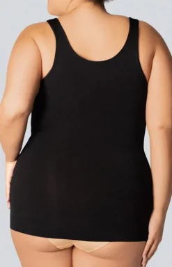 Wyszczuplająca koszulka damska plus size czarna Smoothwear