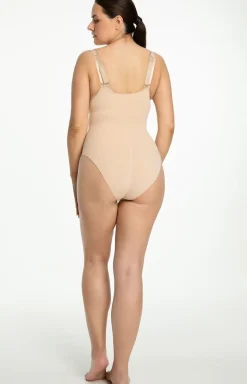 Julimex Body|Bielizna Wyszczuplająca - Wyzczupające body pod biut beżowe 419 eae