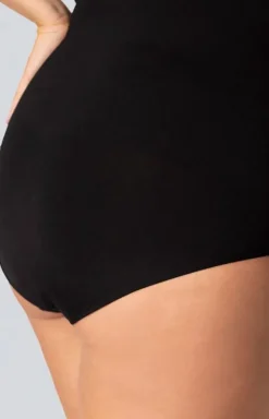 Wyszczuplające majtki z wysokim stanem czarne Smoothwear
